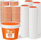 Fulmoon 100 Pack Paper Soup Containers by Fulmoon