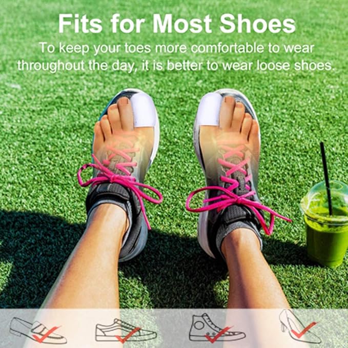 Big Toe Protectors, 10 Packs of Breathable Big Toe Caps, Silicone Toe Covers for Big Toe, Calluses, Blisters, Hammer Toe, Provide Pain Relief from Missing, Reduce Friction.