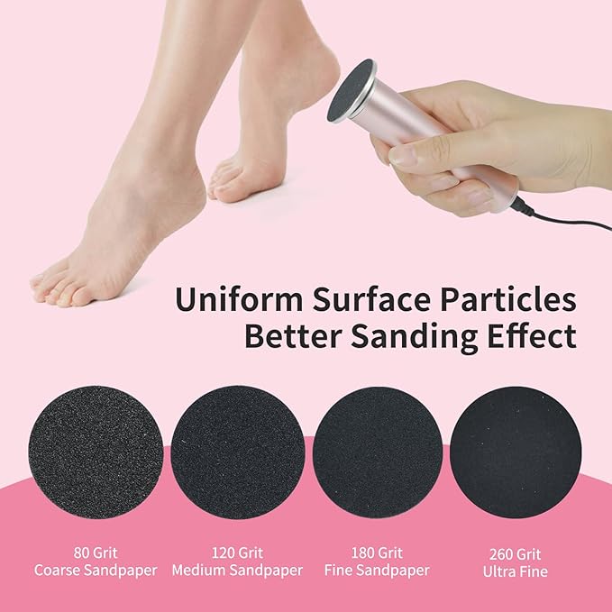 120pcs Replaceable Sandpaper for Electric Foot Callus Remover, 260 Grit Ultra-Fine Sandpaper Refill Discs