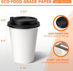 METAPRINT 100 Pack 12 oz Disposable Coffee Cups - Image 2