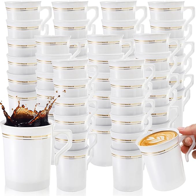 48 Pack Disposable Coffee Mugs by YIMITEE