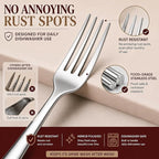 KIKCOIN 20-Pc Silverware Set for 4, Heavy Duty Stainless Steel Flatware Set | - Image 4