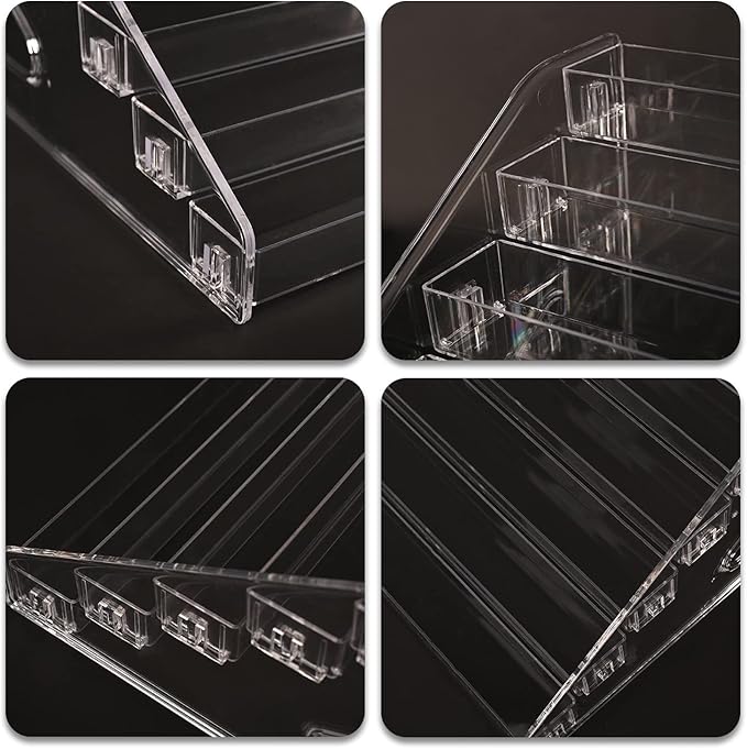 Nail Polish Organizer - Sunglasses Organizer - Clear Eyeglasses Display - Eyeglasses Storage - Essential Oils Holder(6 layer)