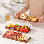Small Solid Acacia Wood Serving Trays and Platters - Image 6