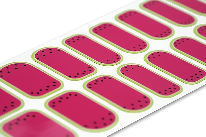 | 20 Exquisite Gel Nail Polish Strips w/Application Accessories - No UV/LED Lamp Required (Watermelon Sugar)