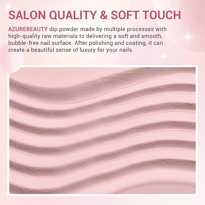 AZUREBEAUTY Dip Powder Nail Kit Starter, 4 Colors Pink Tones Dipping Powder Set, French Nail Art Base Top Coat Activator Liquid All Seasons Manicure DIY Salon 12 PCS