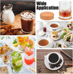 OLYCRAFT 30Pcs Genuine Leather Coasters 3.1 Inch Peru Round Leather - Image 6