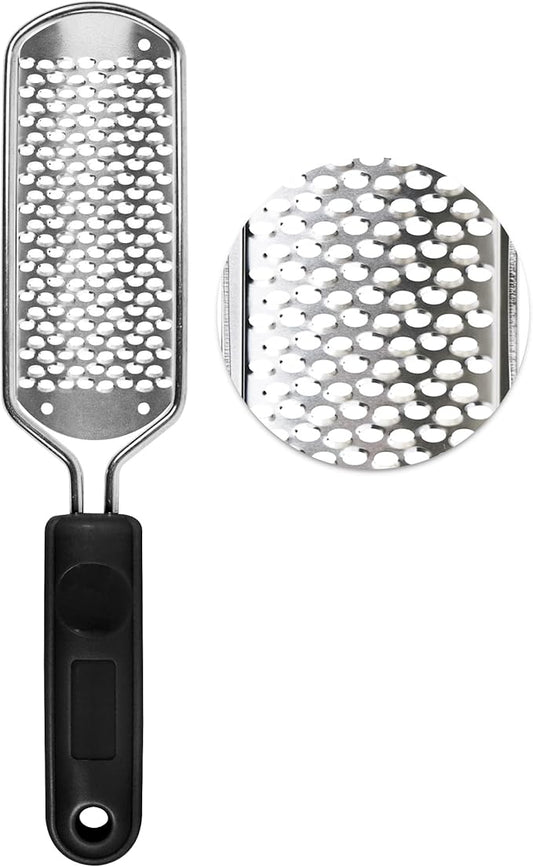 OWIIZI Foot File Pedicure Foot Scrubber for Callus Remover, Stainless Steel Foot Exfoliator Grater Feet Rasp Scraper Hard Cracked Dead Skin Removers for Wet and Dry Foot