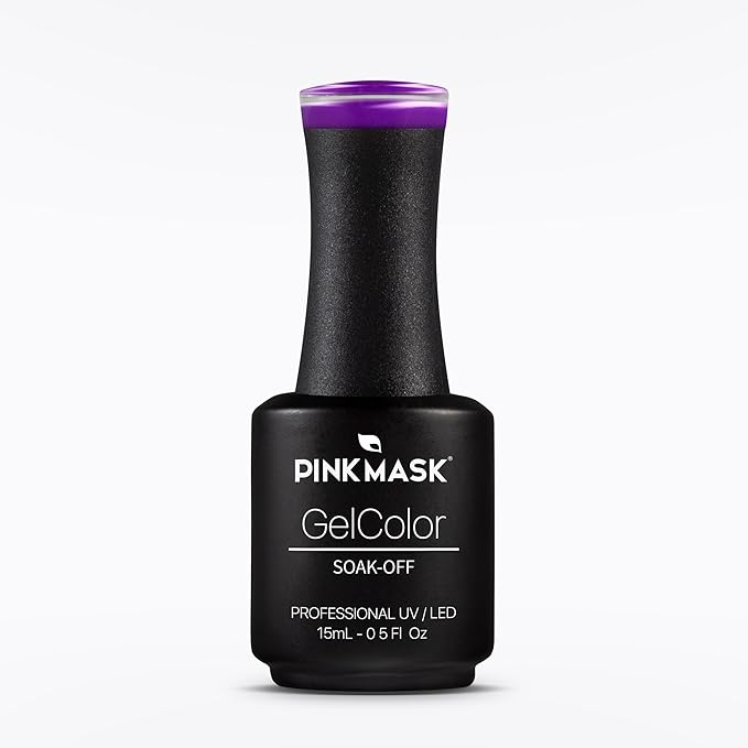 PINK MASK Gel Color Nail Polish April Love 15ml / o.5 oz - UV/LED Gel Polish, Non Wipe, Long Lasting, Soak Off Formula