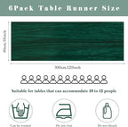6 Pcs Emerald Green 10FT Cheesecloth Table Runner Gauze Fabric Runner - Image 3