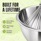 Large Stainless Steel Mixing Bowl 8 Quart - Image 4