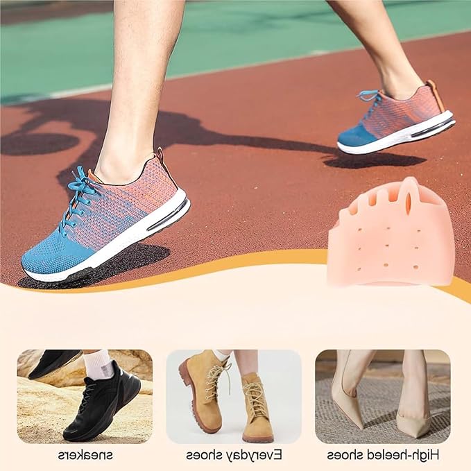 Silicone Toe Separator, Women's Toe Spacer, 2025 New Silicone Toe Spacer, Toe Separator for Overlapping Toes Foot Corrector, Toe Separator for Women and Men(Clear)