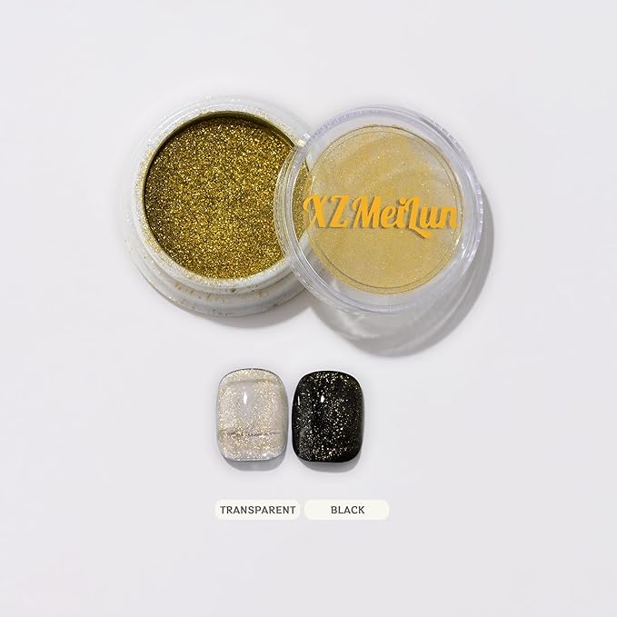 Cat Eye Nail Powder, Big-Capacity 0.8g 9D Cat Eyes Magnetic Powder Gold Magic Mirror Effect Pigment Holographic Nail Art Glitter, Can Mixed with Builder Gel Nail Polish for Use