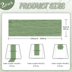 2 Pack Cheesecloth Table Runner, 120 Inch Sage Green Table Runner - Image 4
