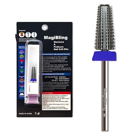 5 in 1 Nail Drill Bits, Straight Cut 3/32'' Professional Tungsten Carbide Bits, Two-way Rotation Easy for Left Hand, Hard Soft Gel Removal Fast Manicure Polishing, Medium