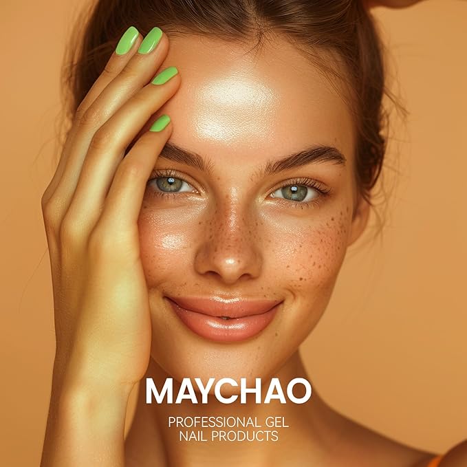 MAYCHAO 15ML Neon Blue Gel Nail Polish 1Pc Bright Blue Gel Polish Soak Off UV LED Nail Polish Nail Art Starter Manicure Salon DIY at Home, 0.5 OZ