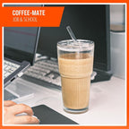 20oz Glass Tumblers with Lids and Straws - Image 8