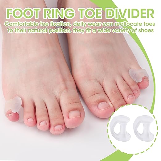 10PCS Gel Toe Separator, Pinky Toe Spacers, Little Toe Cushions Straightener Bunion Corrector for Preventing Rubbing & Relieving Pressure, Pain Relief from Overlapping Toes, Blisters, and Corns