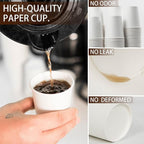 Vumdua 100 Pcs 6 oz Disposable Paper Cups, Hot Cold Beverage Drinking Cup - Image 3