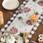 Artoid Mode 210 GSM Fall Table Runner 13x72 Inch Home Party Decor | Pink - Image 4