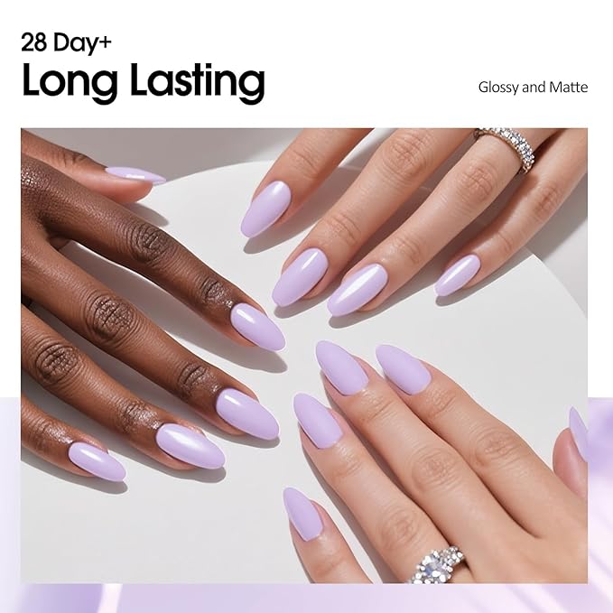 VENALISA Purple Gel Nail Polish 1 Pcs 10ML Pastel Purple Gel Polish Soak Off Salon Manicure DIY at Home Nail Art For Girls Women