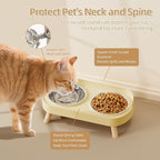 Elevated Cat Bowl, Raised Cat Food and Water Bowl Set - Image 3