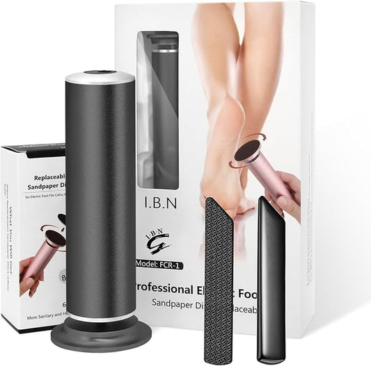 Electric Foot Callus Remover with Hand Callus Remover, Adjustable Speed Professional Electric Foot File Filer Sander Pedicure Tools for Feet Heel Dead Cracked Skin Women Men Use (Black)
