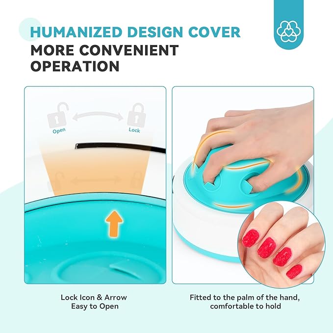 Saviland Electric Nail Soaking Bowl: Gel Nail Polish Removal Automatic Heating Fast Nail Polish Remover Machine Gentler Steam Gel Nail Polish Remover Home Salon