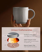 famiware Coffee Mug Set for 4, Star 12 oz Catering Mugs Cup Set - Image 6