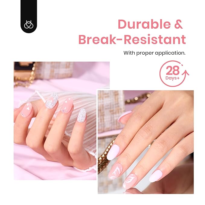 Beetles Gel Nail Tips 288Pcs Pre-Shaped Short Oval Fake Nails Gelly Tips Clear Press on Nail Tips Full Cover False Nails Gifts for Girls Women Gelly Tips Home DIY Nail Salon