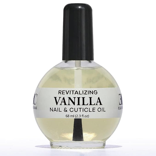 Ellie Chase Moisturizing Cuticle & Nail Care Oil 2.3 Fl Oz - Vanilla Scented – Infused with Jojoba Oil, Aloe, Vitamin E – Nail & Cuticle Hydration, Repair, Moisturizer, Strengthener, Growth