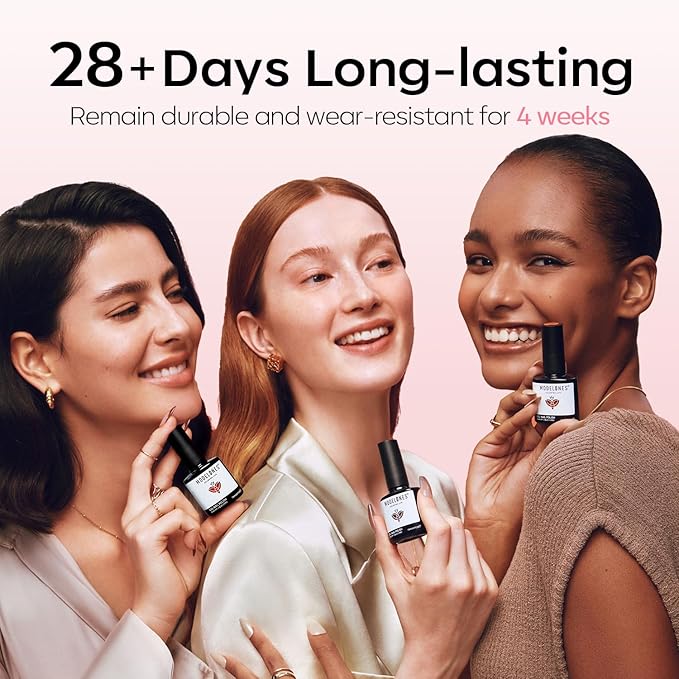 modelones Gel Nail Polish Set 2 Pcs 15ml French Manicure Kit White And Jelly Pink Gel Polish Soak Off UV LED Classic French Tip Gel Polish Natural Nail Art DIY Gift for Women