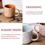 MONITO 12oz Coffee Mugs Set of 6, Modern Ceramic Mugs - Image 6