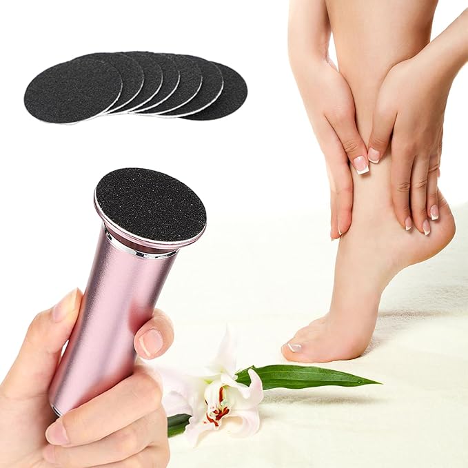 60 Pcs Foot File Sandpaper Discs Replaceable Foot Sanders Refill Callus Disks for Electric Callus Remover Dead Skin Removal (30pcs Coarse 80 Grit + 30pcs Fine 180 Grit)