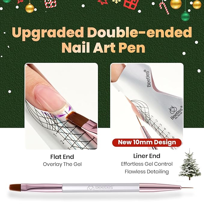 Beetles Hard Gel Kit-Christmas Limited 3 Colors 9 in 1 Nail Extension Sculpting Building Apex High Hardness for Salon Professionals Tech Use,Nude Pink Clear Builder Nail Gel,UV & LED Lamp Cured Needed