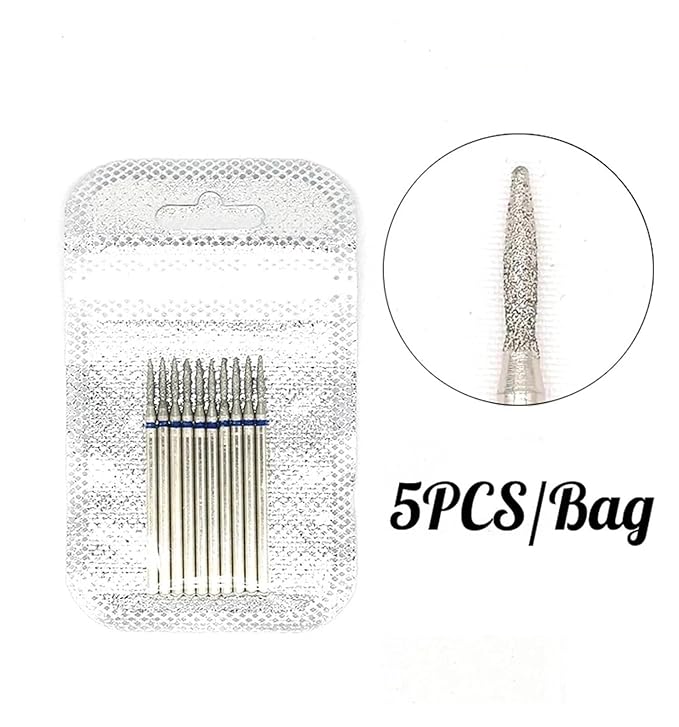 WWJN 5Pc Ceramic Nail Art Drill Bits Rotary Cutter Clean Apparatus for Manicure Nail Milling Machine Accessories Removal Nail Gel Tool