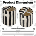 1 Pack Ceramic Coffee Mug with Sip Hole Espresso Cup 10oz with Straws Retro - Image 2