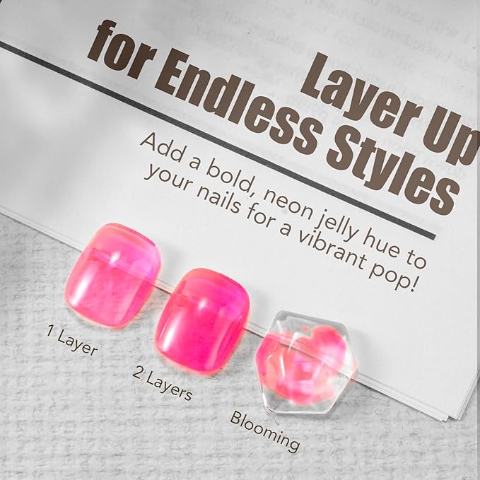 Jelly Gel Nail Polish, 15ml Semi-Transparent Gel, Glossy Finish, Vibrant Colors for DIY Manicures, Long-Lasting & Chip-Resistant
