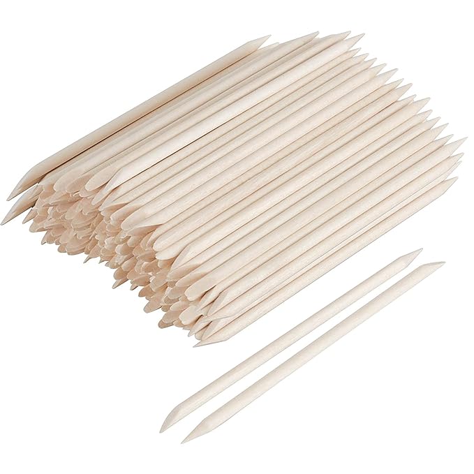 FUNSUEI 2000 PCS 4.5 Inches Orange Sticks for Nails, Double Sided Orange Wood Nail Sticks, Orange Wood Cuticle Sticks for Cuticle Pusher Remover Manicure Pedicure