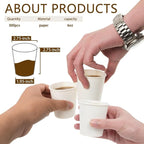 Vumdua 100 Pcs 6 oz Disposable Paper Cups, Hot Cold Beverage Drinking Cup - Image 2