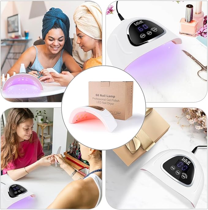UV Nail Lamp, LKE 72W UV LED Nail Lamp Nail Dryer UV Light for Nails with 3 Timer Setting & LCD Touch Display Screen for Home and Salon Use