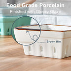 ONEMORE Ceramic Berry Basket Square Fruit Bowls - Image 4