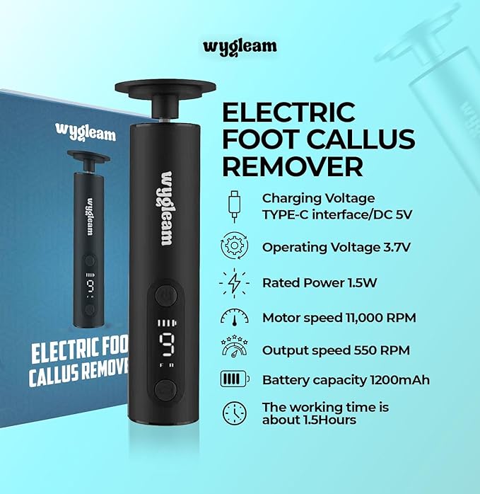 2-in-1 Electric Callus Remover and Nail File Drill Kit for Flawless Feet & Nails - 3 Speeds, Rechargeable, Professional at-Home Pedicure & Manicure Tool