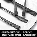 49-Piece Black Silverware Set - Image 3