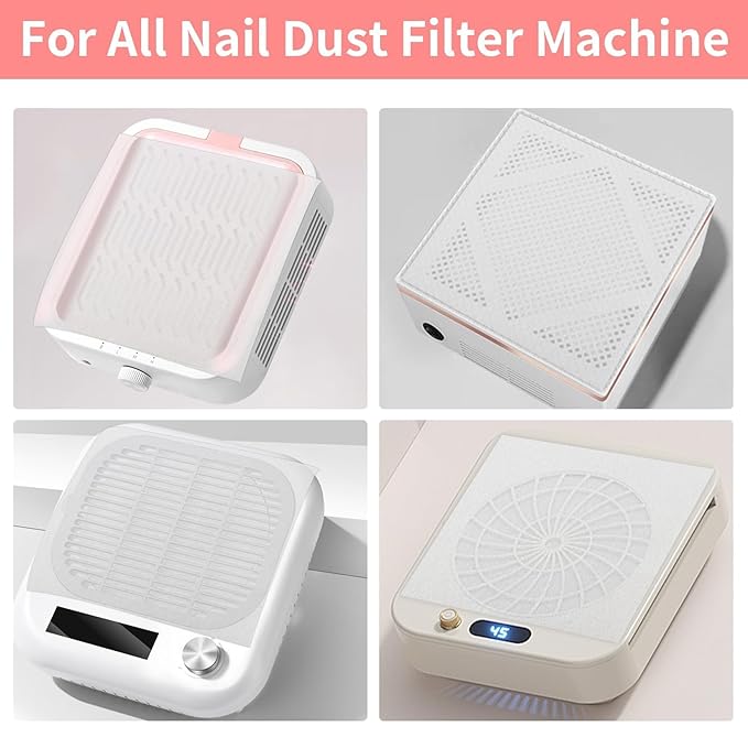 200 Nail Dust Collector Filter - Disposable Nail Fan Filter Paper Nail Vacuum Dust Filter Sheet for Nail Vacuum Cleaner Nail Filter Dust Collector Nail Accessories for Nail Salon Technician