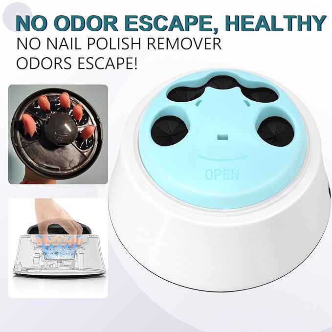 Nail Soaking Bowl, Electric Soak off Bowl Manicure Soaker for Gel Nail Polish Remover, Acrylic Nails, Dip Powder Removal, Blue