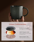 famiware Coffee Mug Set for 4, Star 12 oz Catering Mugs Cup Set - Image 6