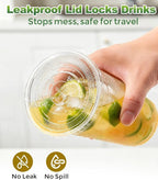 Ginkgo 50 Pack 24 oz Clear Plastic Cups - Image 3