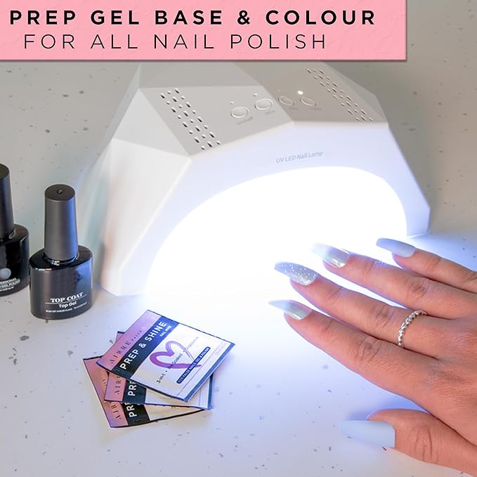 AIRRE 220 Professional Alcohol Prep & Shine Nail Wipes (3in1) Alcohol Wipes for Gel Nails, Acrylic Nails, Press-On Nails & Tips. Removes Sticky Gel Layer Residue, Preps UV/LED Gel Polish & False Nails