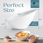 5 Pack White Angled Plastic Serving Bowl Disposable - Image 4